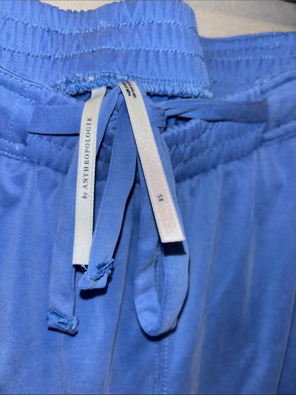 Blue Women's Drawstring Lounge Pants and Top, sold together. By Anthropologie. - Picture 7 of 10